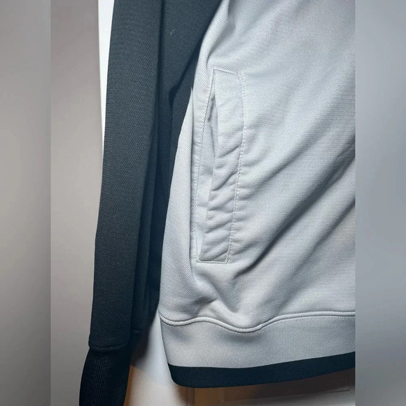 Nike Men’s Athletic Jacket Black & Light Gray Size Large Track Full Zip - Picture 2 of 10